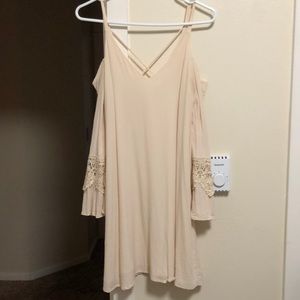 ASTR short cream dress